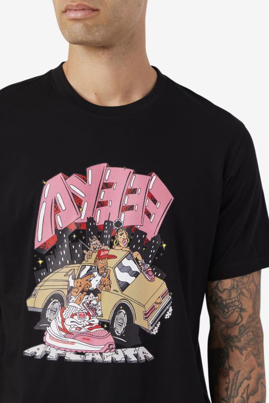 PPH0J358 preto FILA camiseta fila preta