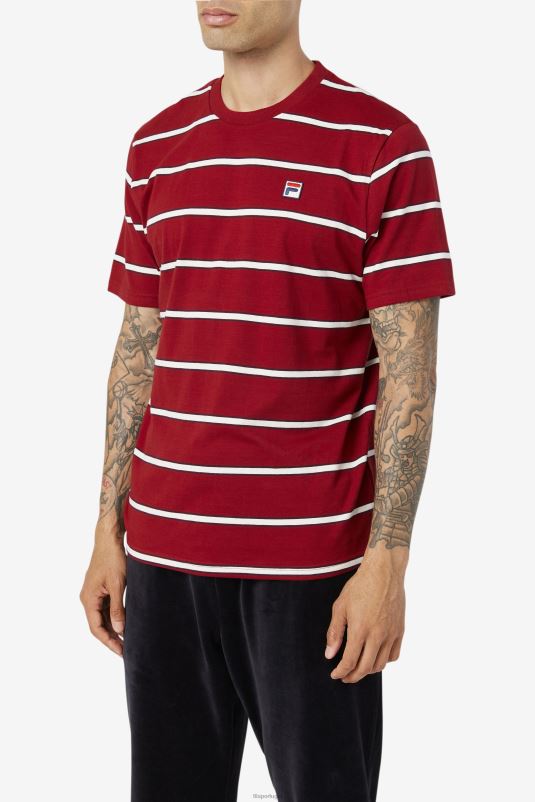 PPH0J367 ruibarbo/branco FILA fila felix tee ruibarbo/branco