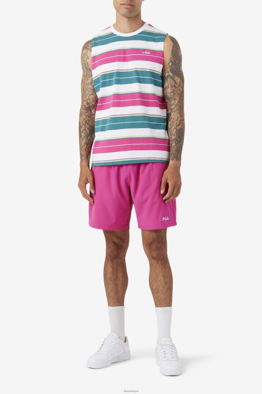 PPH0J372 branco/roxo/bayou FILA camiseta sem mangas branca/roxa/bayou sandu fila