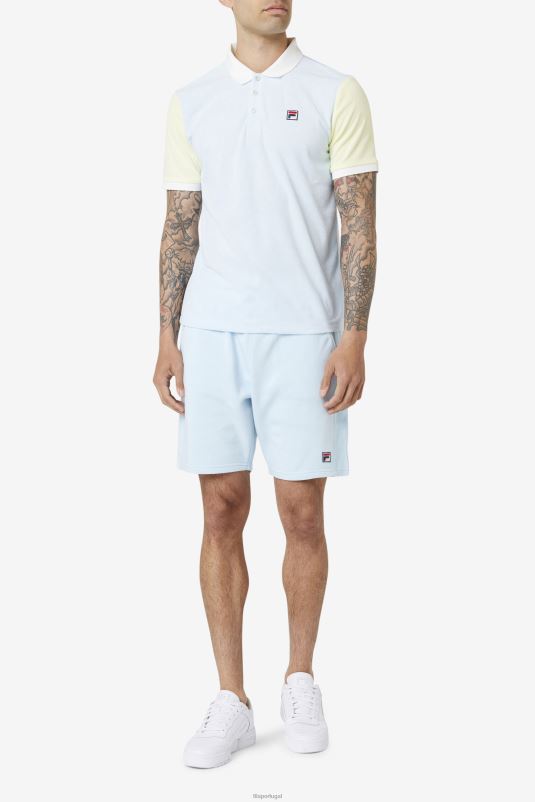 PPH0J373 azul/amarelo macio/marshmallow FILA fila gramme polo azul/tender amarelo/marshmallow