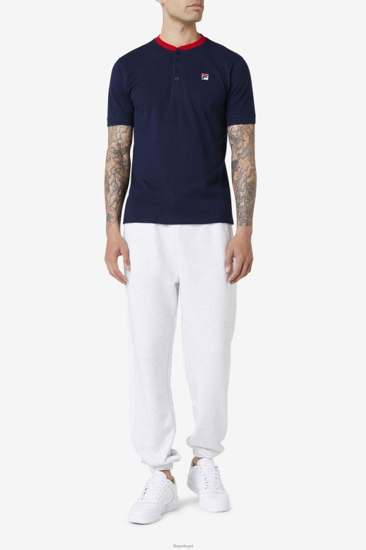 PPH0J378 marinho/vermelho FILA fila ralph henley azul marinho/vermelho