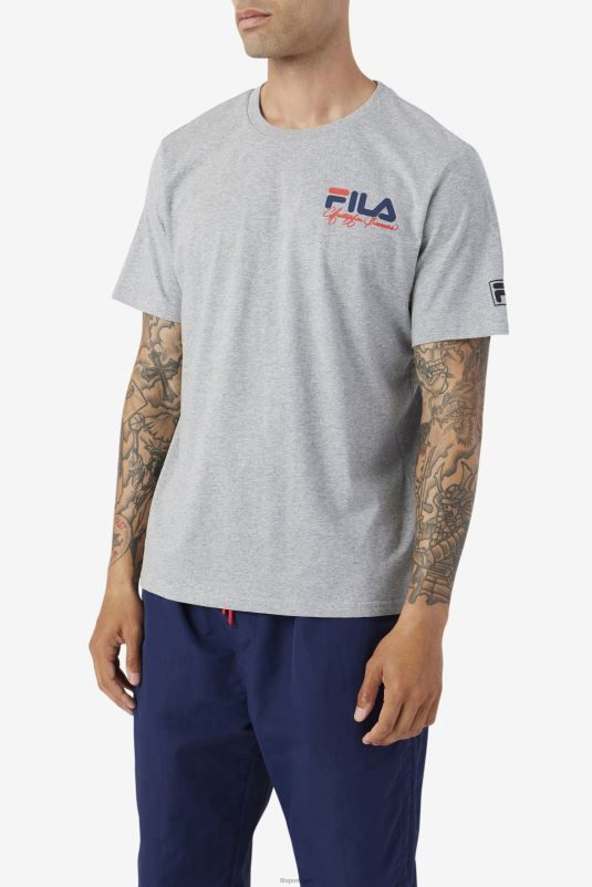 PPH0J390 urze cinza FILA camiseta bevans park estampa cinza urze fila