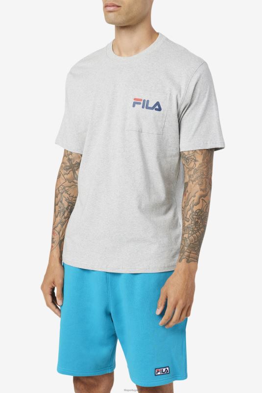 PPH0J398 marga cinza claro FILA curtis pocket tee fila cinza claro marl