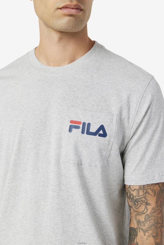 PPH0J398 marga cinza claro FILA curtis pocket tee fila cinza claro marl