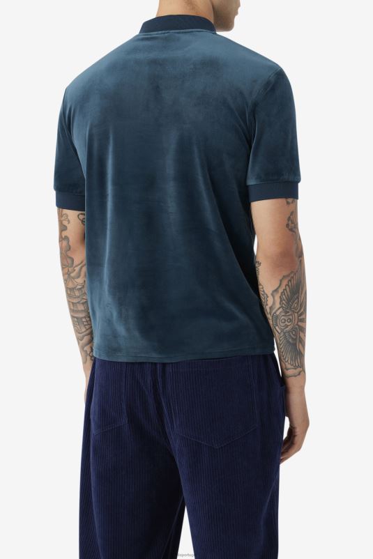 PPH0J411 cerceta FILA polo fila fila devon veludo