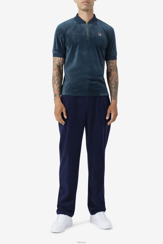 PPH0J411 cerceta FILA polo fila fila devon veludo