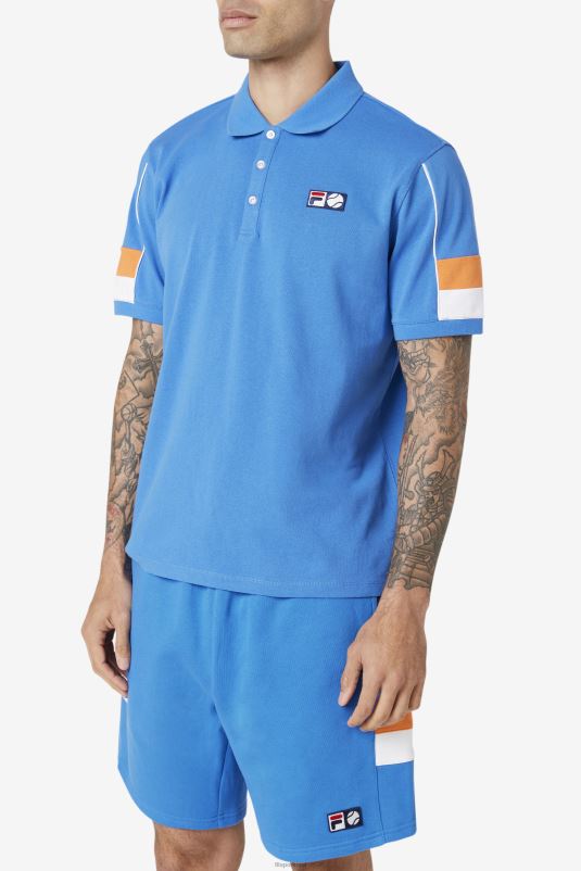 PPH0J420 azul forte/branco/rosa coral FILA azul forte/branco/coral rose coda polo fila