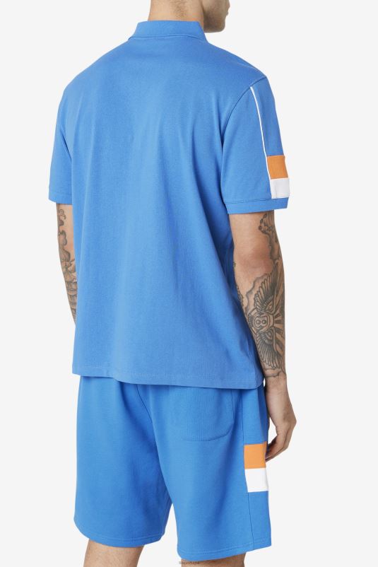 PPH0J420 azul forte/branco/rosa coral FILA azul forte/branco/coral rose coda polo fila