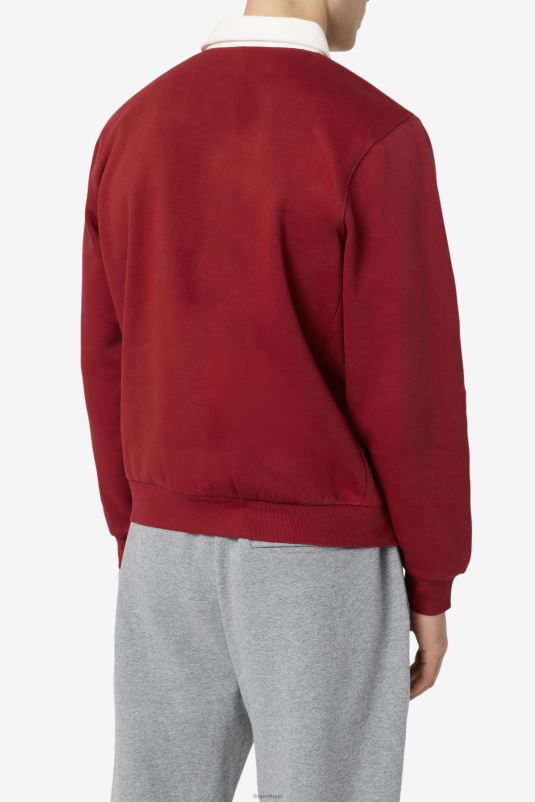 PPH0J422 ruibarbo/branco FILA edison polar rugby fila ruibarbo/branco