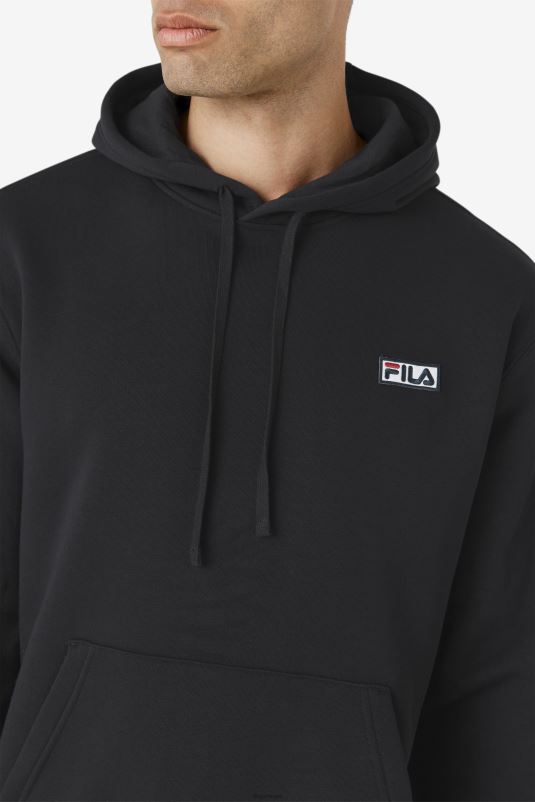 PPH0J434 Preto branco FILA algot moletom com capuz fila preto/branco