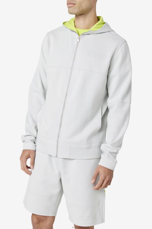 PPH0J458 ponche de pedra/cal FILA moletom com capuz kayra full zip fila stone/lime punch