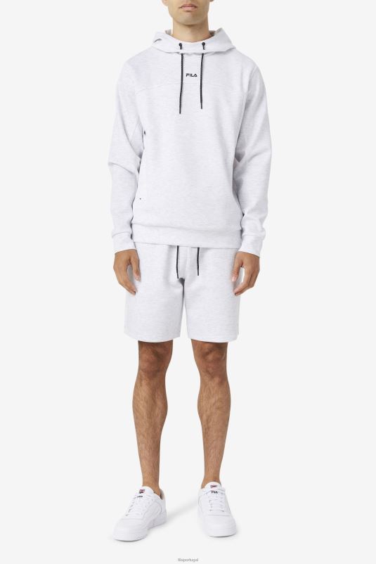 PPH0J461 marga branqueada/preta FILA aadheen moletom com capuz branqueado marl/preto fila