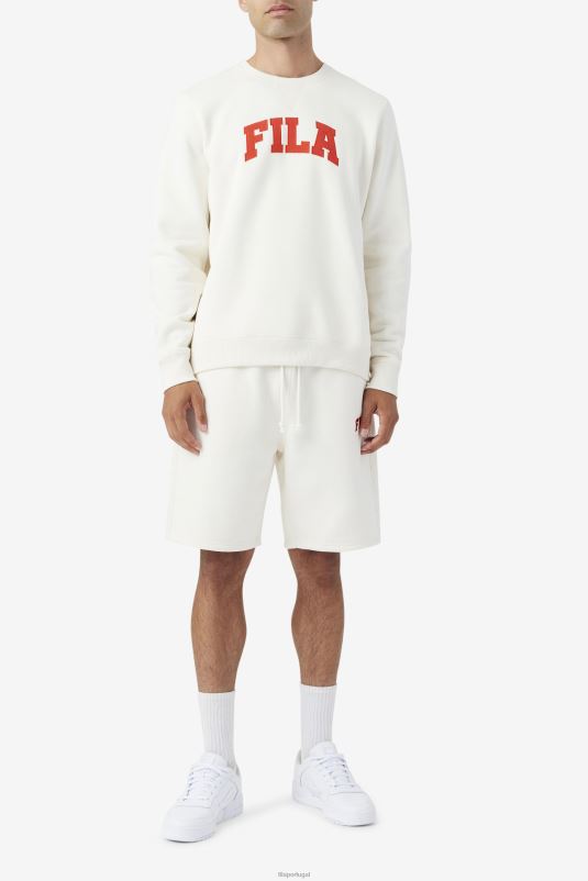 PPH0J500 gardênia/vermelho ardente FILA kory moletom com gola redonda fila gardenia/fiery red