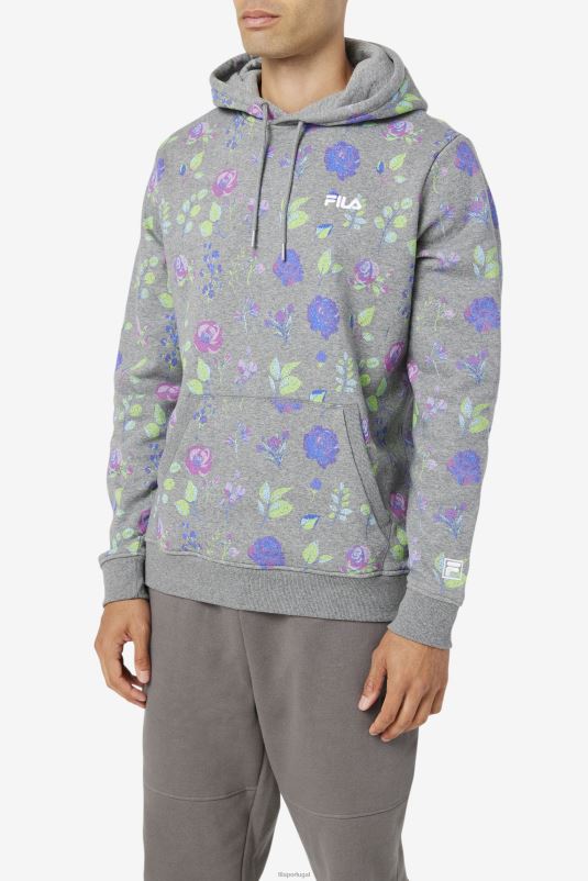 PPH0J548 urze/estampa floral FILA ashokane moletom com capuz fila urze/estampado floral