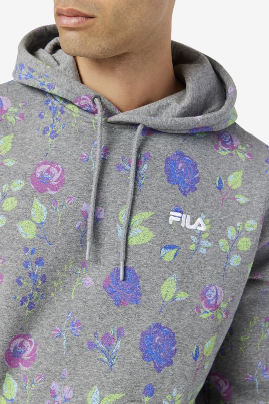 PPH0J548 urze/estampa floral FILA ashokane moletom com capuz fila urze/estampado floral