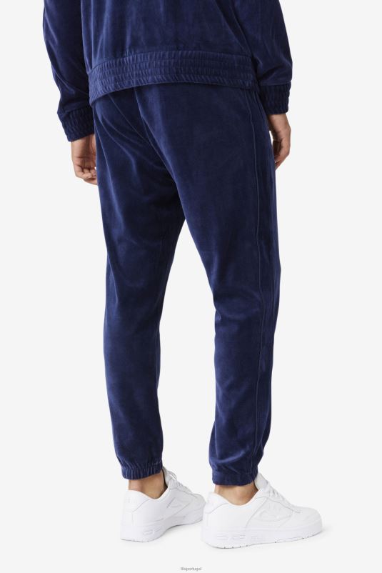 PPH0J574 marinha FILA fila navy deverall veludo pant
