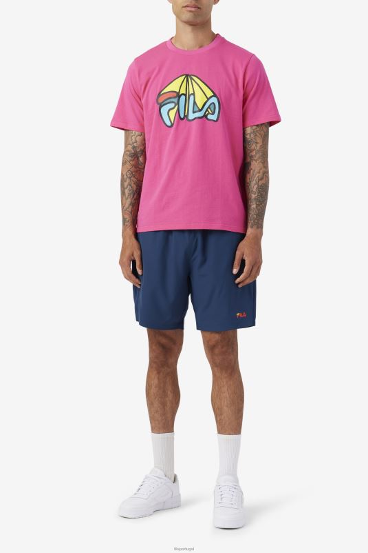 PPH0J611 marinho/amarelo/tomate cereja FILA short ravini azul marinho/amarelo/tomate cereja fila