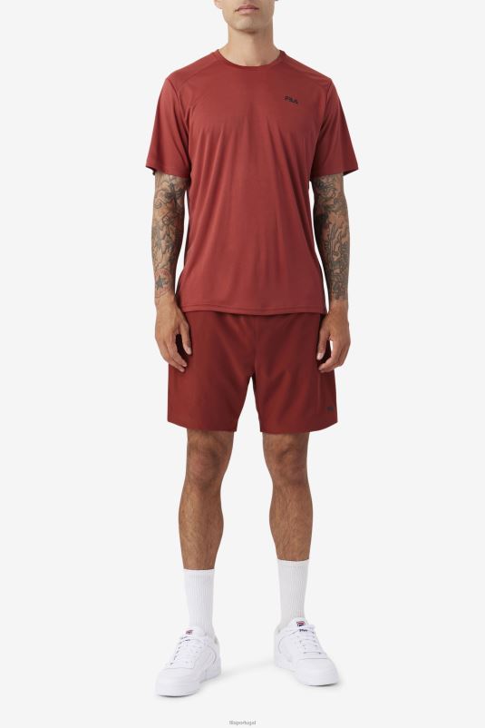 PPH0J622 castanho avermelhado/preto FILA fila short finula marrom russet/preto