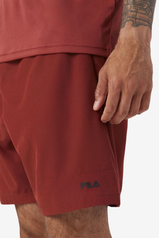PPH0J622 castanho avermelhado/preto FILA fila short finula marrom russet/preto