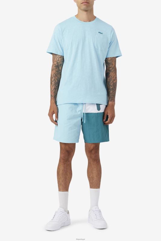 PPH0J665 petit four/bayou/branco FILA cosire short de natação petit four/bayou/white fila