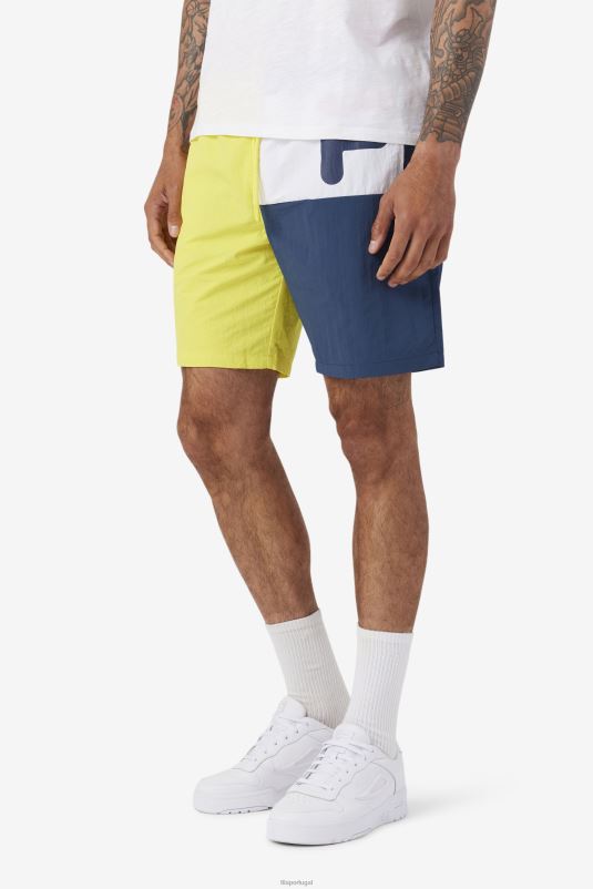 PPH0J666 amarelo/marinho/branco FILA short de natação cosire amarelo/marinho/branco fila