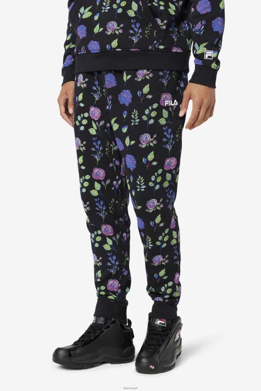 PPH0J667 estampa preta/floral FILA fila hemlock jogger preto/estampado floral