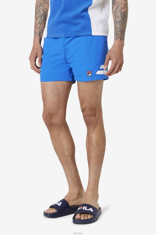 PPH0J673 azul/branco forte FILA bermuda fila vantage swim azul forte/branca