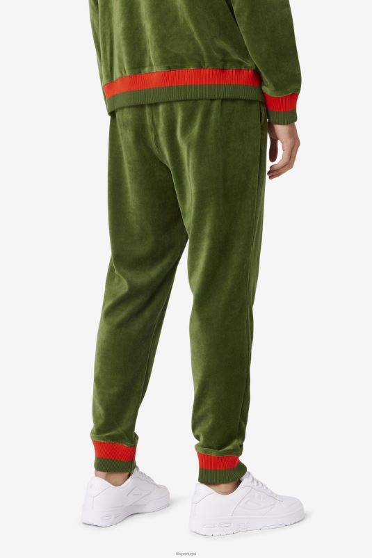 PPH0J713 abeto douglas/papoula/sol do deserto FILA fila x paterson veludo pant douglas fir/poppy/desert sun fila