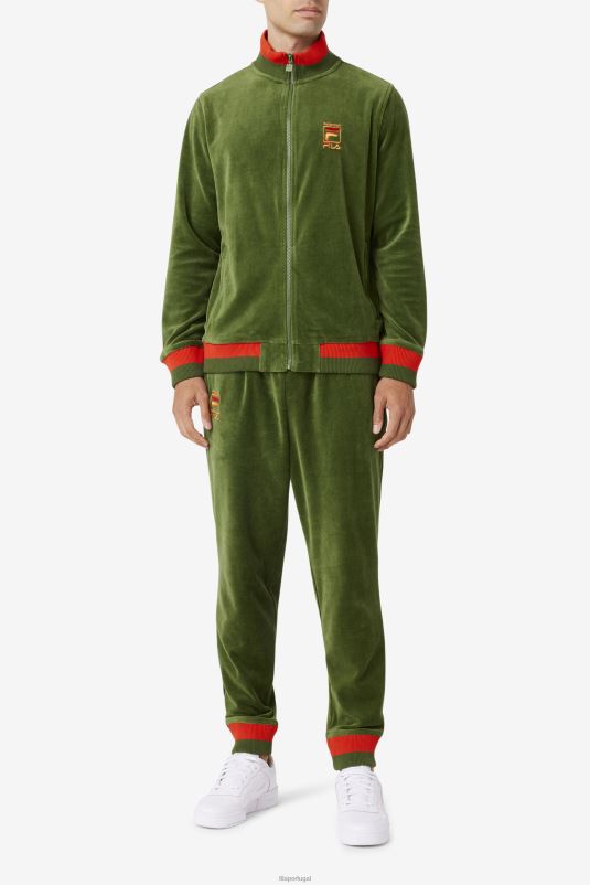 PPH0J713 abeto douglas/papoula/sol do deserto FILA fila x paterson veludo pant douglas fir/poppy/desert sun fila