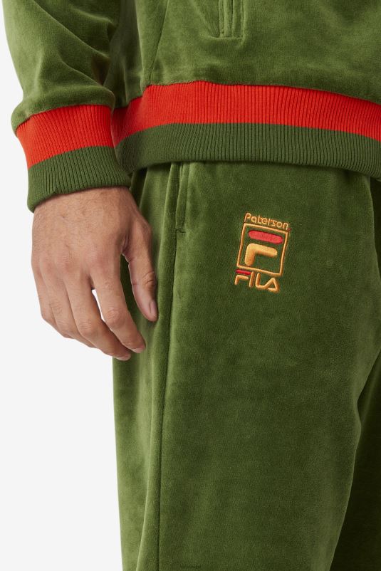 PPH0J713 abeto douglas/papoula/sol do deserto FILA fila x paterson veludo pant douglas fir/poppy/desert sun fila