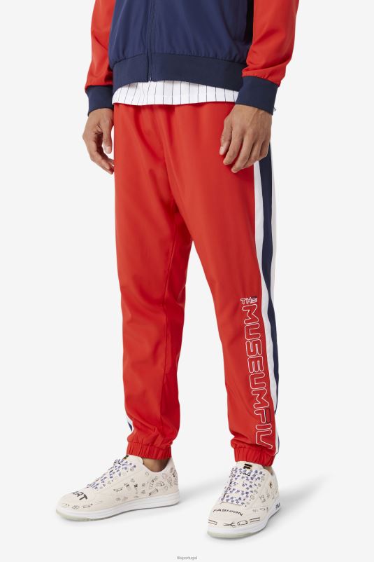 PPH0J734 vermelho/casaco/branco FILA fila x the museu track pant fila vermelho/peacoat/branco