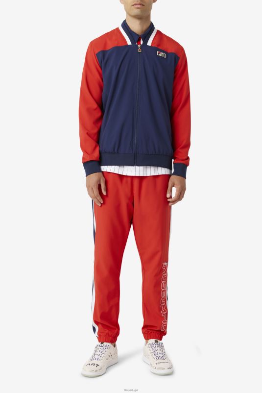 PPH0J734 vermelho/casaco/branco FILA fila x the museu track pant fila vermelho/peacoat/branco