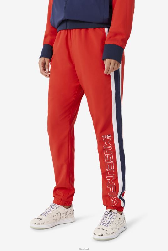 PPH0J734 vermelho/casaco/branco FILA fila x the museu track pant fila vermelho/peacoat/branco