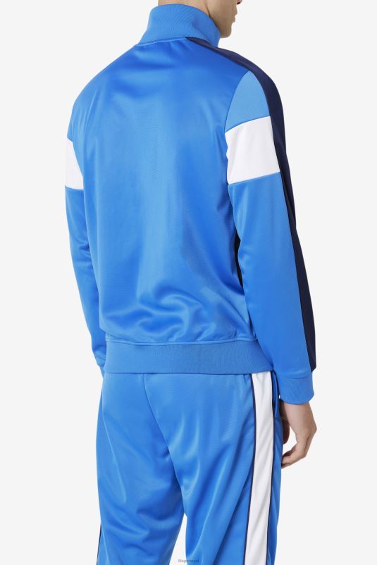 PPH0J780 azul forte/marinho/branco FILA jaqueta de trilha de montagem azul forte/marinho/branco fila