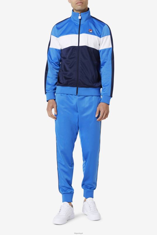 PPH0J780 azul forte/marinho/branco FILA jaqueta de trilha de montagem azul forte/marinho/branco fila