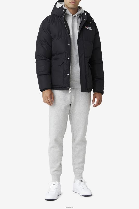 PPH0J788 preto FILA jaqueta otler puffer fila preta