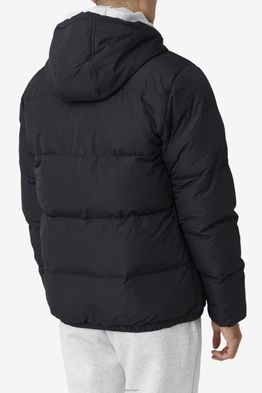 PPH0J788 preto FILA jaqueta otler puffer fila preta