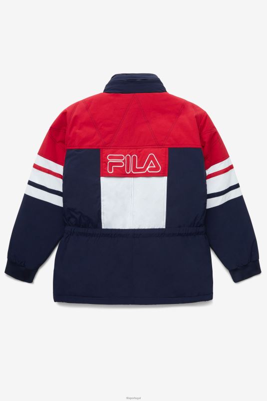 PPH0J789 casaco /vermelho /branco FILA jaqueta parka fila golia peacoat/vermelho/branco