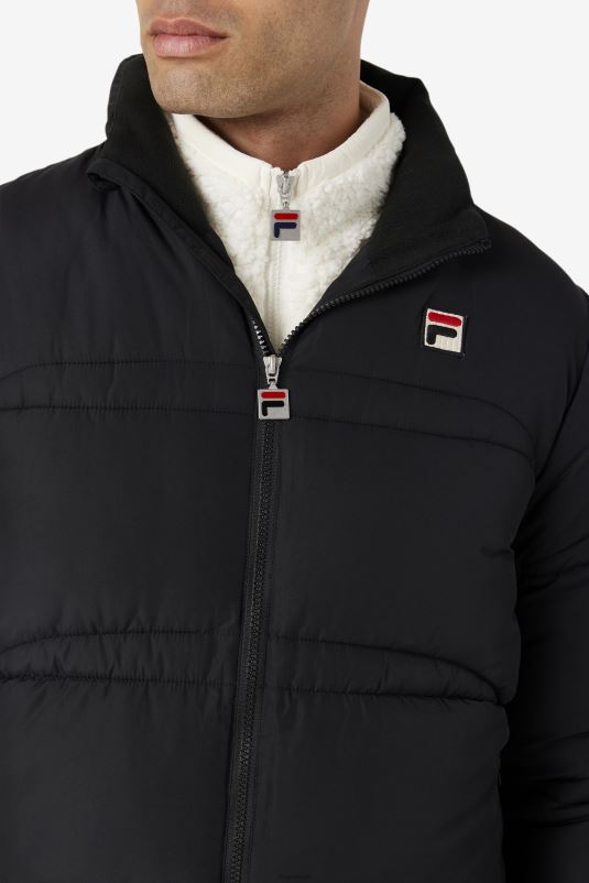 PPH0J797 preto FILA jaqueta elias puffer preta fila