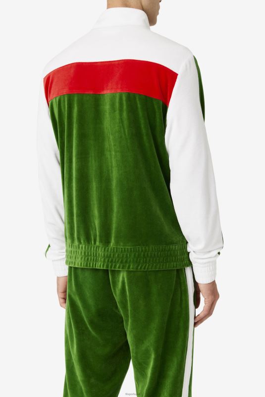 PPH0J821 jardim formal/branco/vermelho FILA brice jaqueta de veludo formal garden/branco/vermelho fila