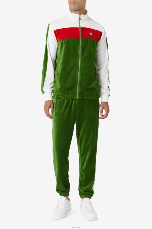 PPH0J821 jardim formal/branco/vermelho FILA brice jaqueta de veludo formal garden/branco/vermelho fila