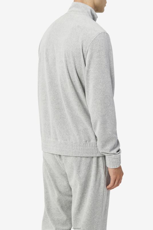 PPH0J827 urze cinza FILA jaqueta o-fit em veludo cinza mescla fila