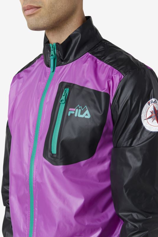 PPH0J836 roxo/preto/verde FILA jaqueta pinnacle fila roxo/preto/verde