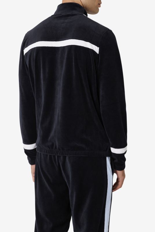 PPH0J840 preto/branco/skyway FILA jaqueta de veludo preta/branca/skyway ravid fila