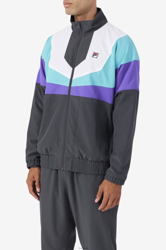 PPH0J847 sombra/roxo/cerâmica/branco FILA fila amar track jacket sombra/roxo/cerâmica/branco