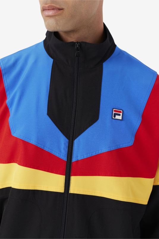 PPH0J848 preto/dourado/vermelho/azul/branco FILA amar track jacket fila preto/dourado/vermelho/azul/branco