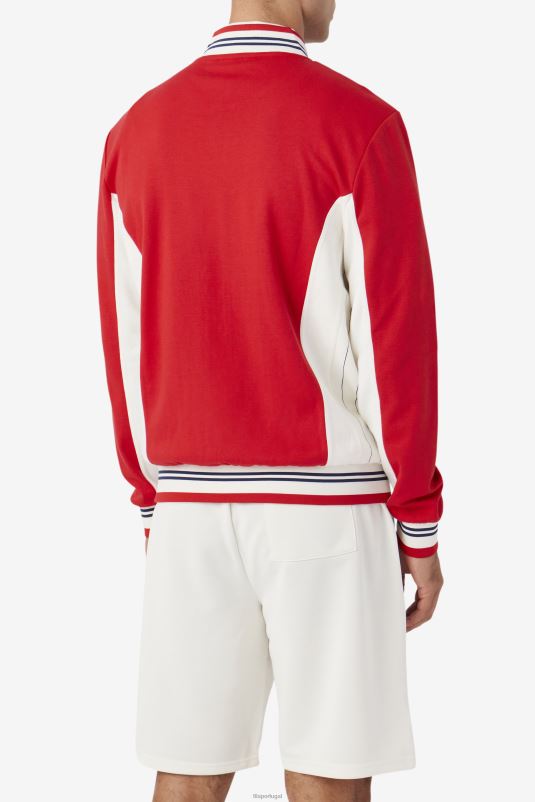 PPH0J851 vermelho/gardênia/marinho FILA jaqueta settanta vermelho/gardênia/marinho fila