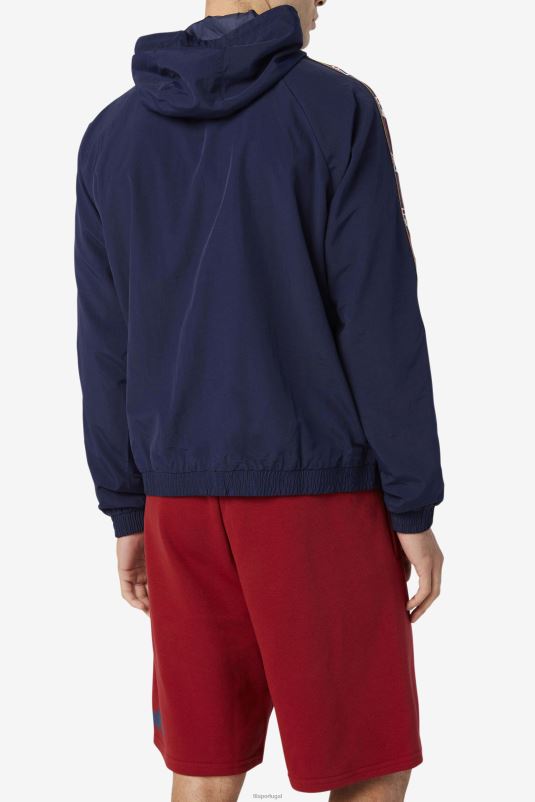 PPH0J856 casaco de lã FILA jaqueta corta vento fila peacoat cameron 1/2 zip