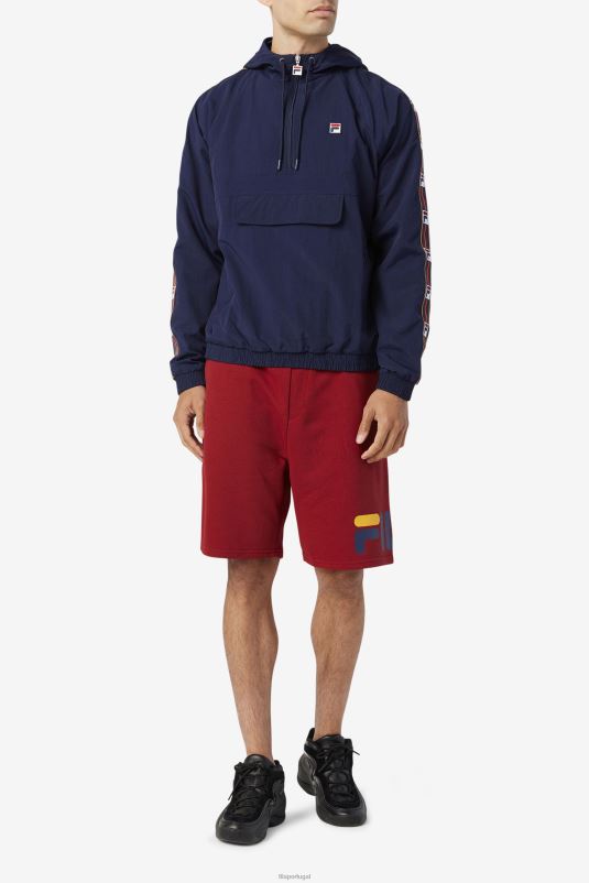 PPH0J856 casaco de lã FILA jaqueta corta vento fila peacoat cameron 1/2 zip