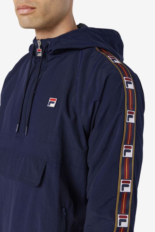 PPH0J856 casaco de lã FILA jaqueta corta vento fila peacoat cameron 1/2 zip